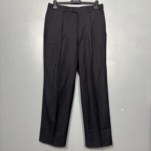 MANI Men’s Dress Pants 42x36 No Tag Office Professional Black Stripe